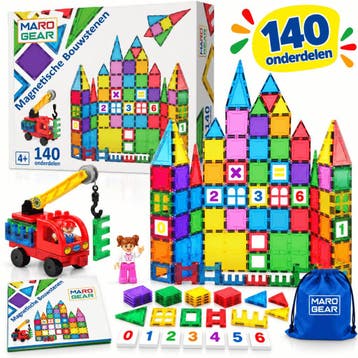 Complete set magnetisch speelgoed – 140 onderdelen, Kinderen en Baby's, Ophalen of Verzenden, Nieuw, Overige merken