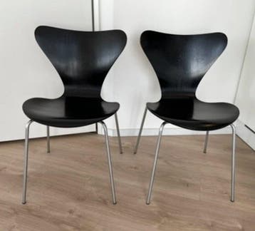 Fritz Hansen - Arne Jacobsen - Eetkamerstoel (2) - Hout -, Antiek en Kunst