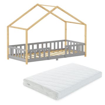 Kinderbed Treviolo met uitvalbeveiliging en matras [en.casa], Verzenden, Nieuw
