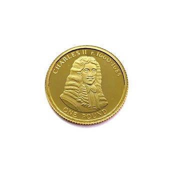 Alderney. 1 Pound 2008 - King Charles II, Postzegels en Munten