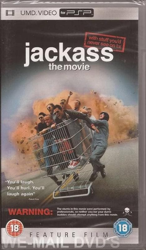 Jackass Le Film (UMD Video) (Buitenlands Doosje) (PSP Games), Spelcomputers en Games, Games | Sony PlayStation Portable, Zo goed als nieuw