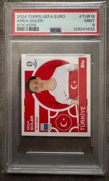 2024 Topps Topps UEFA Euro 2024 Arda Güler TUR16 Graded, Nieuw