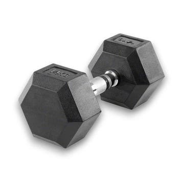 Hex dumbbell 14 kg - rubber coated, nieuw in doos, Verzenden, Nieuw