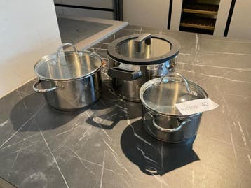 BergHOFF kookpannenset 3 stuks FD0106 RVS, Nieuw