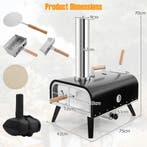 LIVSK Handmatig Draaibare Buiten Pizzaoven - 30 cm Pizzastee, Verzenden, Nieuw