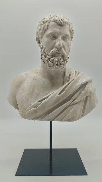 sculptuur, Busto di Publio Elvio Pertinace - 42 cm -, Antiek en Kunst, Curiosa en Brocante