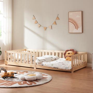 Kinderbed Tanna 90x200 cm naturel [en.casa], Verzenden, Nieuw