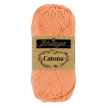 Scheepjes Catona - 10g - 524 Apricot - Haakgaren / Breigaren, Ophalen of Verzenden, Nieuw, Breien of Haken, Wol of Garen