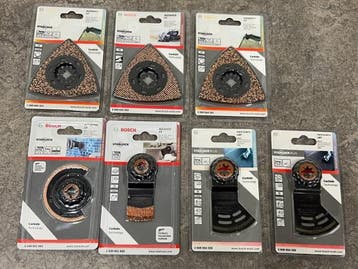 Veiling - Bosch multitool toebehoren set 7-delig, Doe-het-zelf en Verbouw, Gereedschap | Machine-onderdelen en Toebehoren, Nieuw
