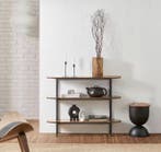 Smal dressoir 110 cm met 3 open vakken – haltafel, Huis en Inrichting, Tafels | Sidetables, Verzenden, Nieuw