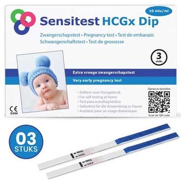Sensitest Zwangerschapstest Dipstick Extra Vroeg 6 dagen, Verzenden, Nieuw