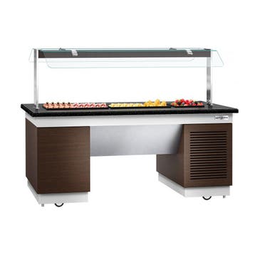 GGM Gastro | Buffet gekoeld DUBLIN - 2000mm - met gekoelde |, Verzenden, Nieuw in verpakking, Koelen en Vriezen