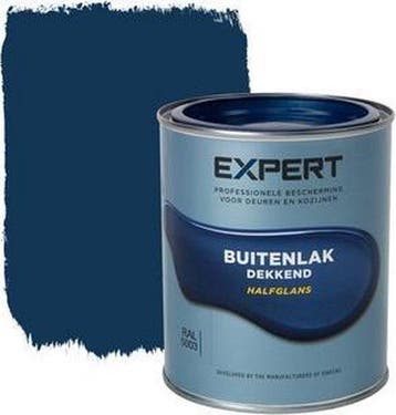 Sikkens Expert Buitenlak Ral 5003 Saffier Blauw - 750ml, Doe-het-zelf en Verbouw, Verf, Beits en Lak, Blauw, Nieuw, Ophalen of Verzenden