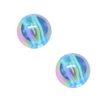 50 x Kinderkralen Acryl AB Glans Lichtblauw 6 mm, Ophalen of Verzenden, Nieuw, Kraal