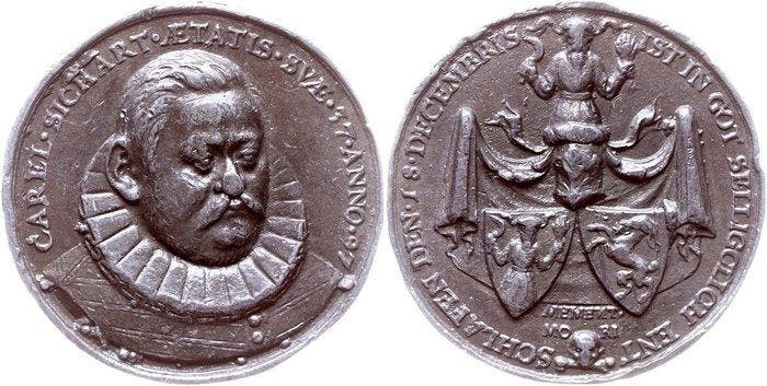 Nürnberg, Stadt / Medaillen Karl Sichart 1561-1597 -, Postzegels en Munten, Munten | Europa | Niet-Euromunten