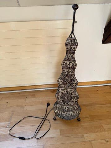 Lamp - Leder, Metaal - Marokkaanse henna-leer