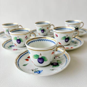 Richard Ginori - Kop en schotel (6) - Italian Fruits -