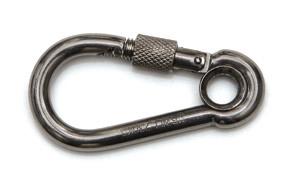 DX Karabijnhaak met kous en schroef 120x11 mm rvs AISI 316, Watersport en Boten, Verzenden, Nieuw