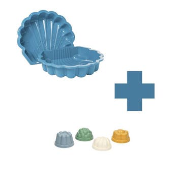 SET Zand- en Water Schelp Pastel Blauw , en zandvormen, Ophalen of Verzenden, Nieuw