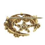 Vintage gouden broche met Zeeuwse knopen, Ophalen of Verzenden, Gebruikt, Overige kleuren, Goud