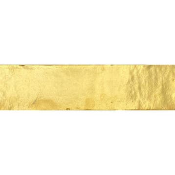 Wandtegel - Goud - 6,2x25cm - Decor - Mat - R87ATGO, Ophalen of Verzenden, Nieuw, Keramiek