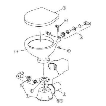 Soft-close Bril/Deksel voor Johnson Pump Silent Comfort Elek, Ophalen of Verzenden, Nieuw