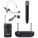 Retourdeal - Vonyx WM82C draadloze UHF microfoonset met hand, Muziek en Instrumenten, Verzenden, Zo goed als nieuw