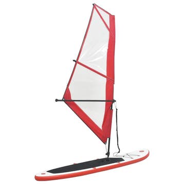 vidaXL Stand-up paddleboard opblaasbaar met zeilset rood en, Verzenden, Nieuw