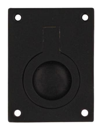 Intersteel Luikring recht 65mm x 49mm zwart, Verzenden, Nieuw