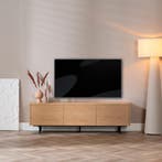 50% Korting: Tv-meubel Thomas blank eiken 150 cm, Ophalen, Zo goed als nieuw, Industrieel, Scandinavisch, Modern