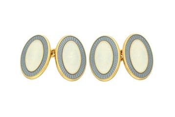 Other brand - Manchetknopen - 9 kt. Geel goud, Enamel -