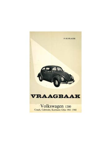 1961 -1968 VOLKSWAGEN 1200 VRAAGBAAK NEDERLANDS