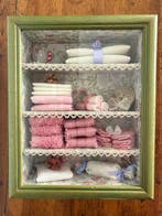 Vitrine - Hout - Diorama linnenkast