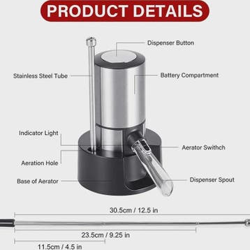Elektrische Wijn Decanteerder & Dispenser: Snel Beluchten en, Verzenden, Nieuw