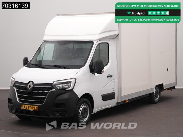 Renault Master 145PK Lowliner Bakwagen LED Navi Airco Cruise, Auto's, Bestelauto's, Lease, Handgeschakeld, Financial lease, Wit