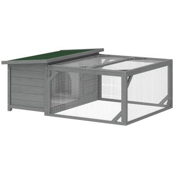 Houten Konijnenhok Met Opklapbaar Bitumendak, Ren, Deuren 12, Verzenden, Nieuw