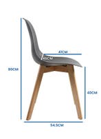 Grijze Eettafel Stoelen 6 | Modern | A-kwaliteit, Kunststof, Nieuw, Ophalen of Verzenden, Vijf, Zes of meer stoelen