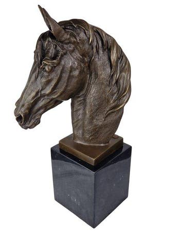 Milo (1910-1978) - Beeld, Groot Bronzen paardenhoofd milo -