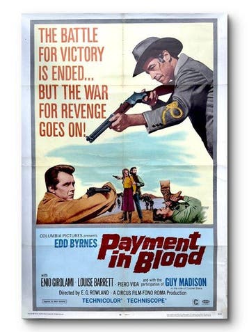 Circus Film - Payment in Blood (1968) - Original US One, Verzamelen, Nieuw