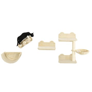 TRUUSK Katten Klimmuur 4-delig - Kattenkrabpaal Met Klimmen, Verzenden, Nieuw