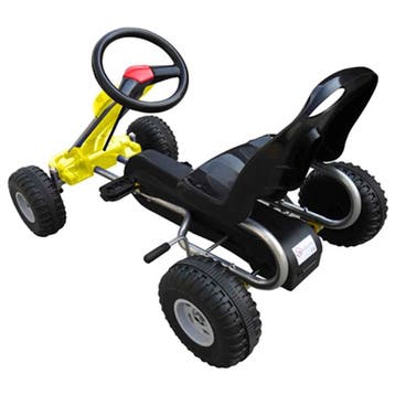 vidaXL Skelter met pedalen geel, Verzenden, Nieuw