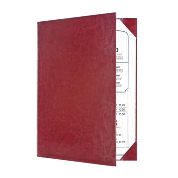 A4 Menumap voor 2 menukaarten - Rood