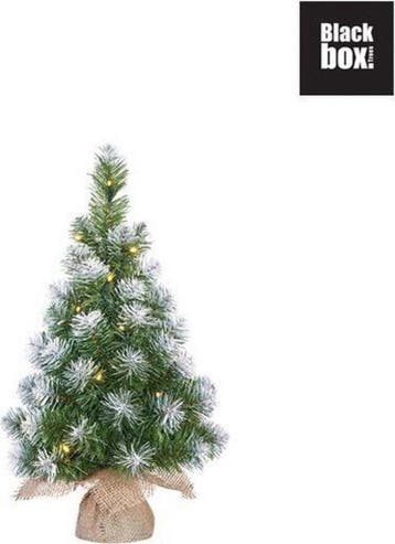 Kunst kerstboom/kunstboom in jute zak met verlichting en, Ophalen of Verzenden, Zo goed als nieuw