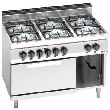 GGM Gastro | Gasfornuis - Lorenzo 700 - 41,0 kW - 6-pits - |, Verzenden