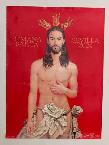 Salustiano - Affiche censuré Semaine Sainte Seville 2024 -