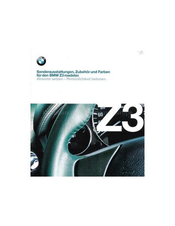 1998 BMW Z3 SPECIAAL UITVOERINGEN | ACCESSOIRES | KLEUREN, Nieuw, BMW, Author