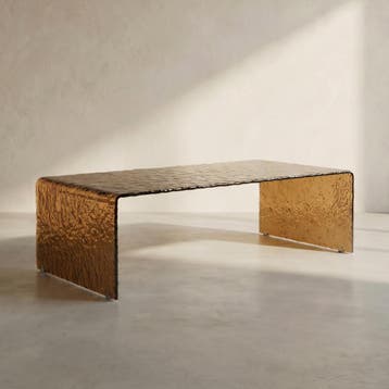 *WOONWINKEL* Bodio Frame Glazen Salontafel Retro Bruin, Verzenden, Nieuw