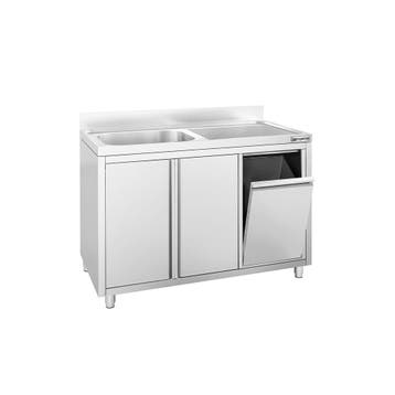 GGM Gastro | Spoelkast PREMIUM - RVS - 1200x600mm - met 1 |, Verzenden, Nieuw in verpakking, RVS Meubilair