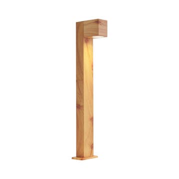 Moderne staande buitenlamp aluminium met hout print 65cm, Tuin en Terras, Buitenverlichting, Verzenden, Nieuw, Aluminium
