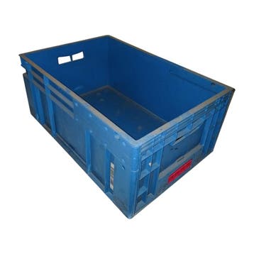 Stapelbak, 600x400x260 mm, euronorm, blauw pp, gebruikt -, Gebruikt, 40 tot 60 cm, 50 tot 75 cm, Bak of Kist